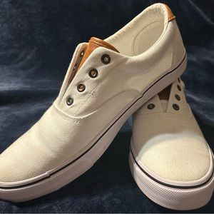 Men’s white loafers